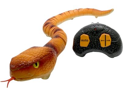 Sparkys RC Had s biomimikry a svítícími očima - oranžový