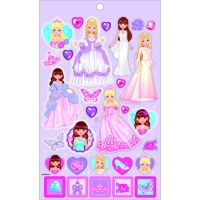 Sparkys Samolepky oblečení + omalovánky PRINCEZNY 2