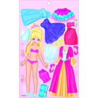 Sparkys Samolepky oblečení + omalovánky PRINCEZNY 3