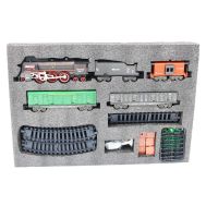 Sparkys SET Elektrická vláčkodráha - Parní lokomotiva s kouřem, světlem a zvukem na baterie 68 ks 6