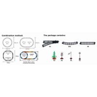 Sparkys Set železnice - Parní lokomotiva s vagóny a příslušenstvím 2