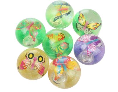 Sparkys Skákací svítící vodní míč MOTÝL 6 cm