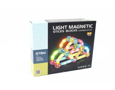 Sparkys Svítící magnetická stavebnice 52 ks