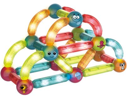 Sparkys Svítící magnetická stavebnice 52 ks