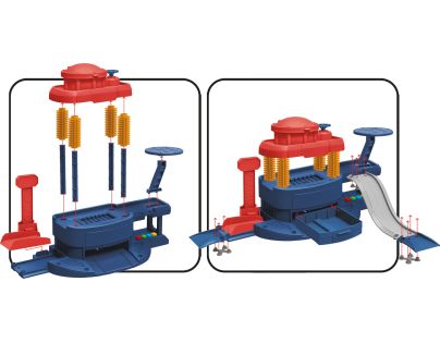 Sparkys Velký SET garáž 32 ks s autem měnící barvu a letadlem