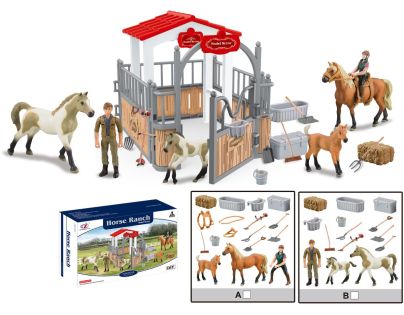 Sparkys Zvířátka z farmy - Malá jezdecká dráha s příslušenstvím 2 druhy