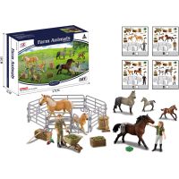 Sparkys Zvířátka z farmy - Sada s koňmi a výběhem 4 druhy V1