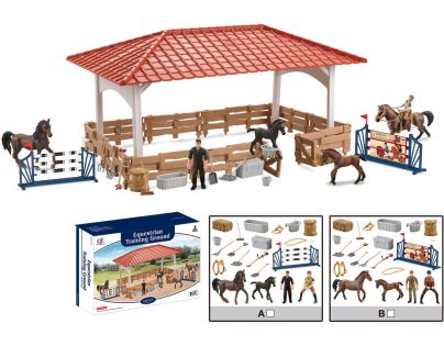 Sparkys Zvířátka z farmy - Velká jezdecká dráha s příslušenstvím 2 druhy