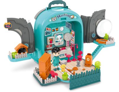Sparkys Zvířecí nemocnice v batohu Pes 3v1 modrá