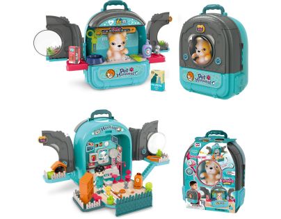 Sparkys Zvířecí nemocnice v batohu Pes 3v1 modrá