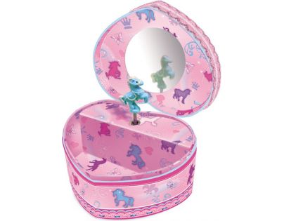 HM Studio Šperkovnice s hudbou na natahování ve tvaru srdce