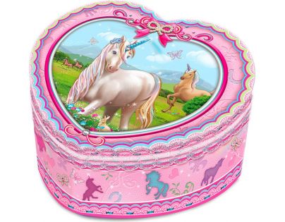 HM Studio Šperkovnice s hudbou na natahování ve tvaru srdce