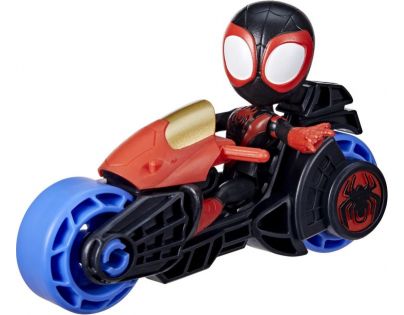 SpiderMan Spidey and his amazing friends Motorka a figurka 10 cm Miles Morales SpiderMan
