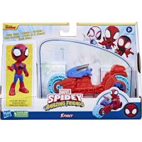 SpiderMan Spidey and his amazing friends Motorka a figurka 10 cm Spidey 6