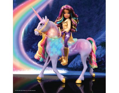 Spin Master Jednorožčí akademie světelný jednorožec Wildstar 28 cm s Panenkou Sophia 24 cm