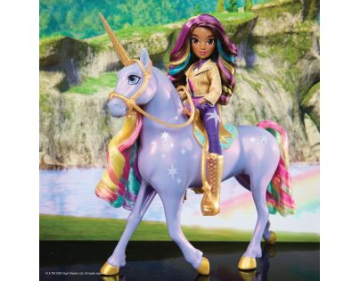 Spin Master Jednorožčí akademie světelný jednorožec Wildstar 28 cm s Panenkou Sophia 24 cm