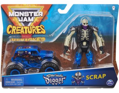 Spin Master Monster Jam kovové auto s figurkou Son-Uva Digger a Scrap