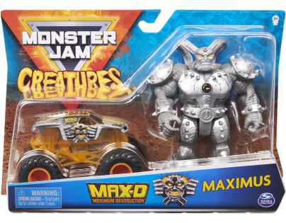 Spin Master Monster Jam kovové auto s figurkou Max-D a Maximus