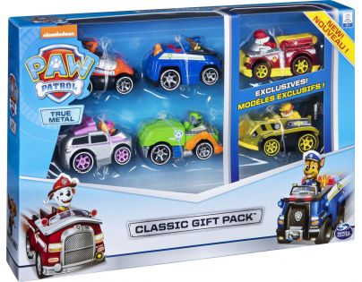 Spin Master Paw Patrol 6 ks sběratelských kovových autíček