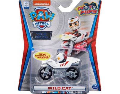 Spin Master Paw Patrol kovová autíčka super hrdinů Motorka Wild Cat