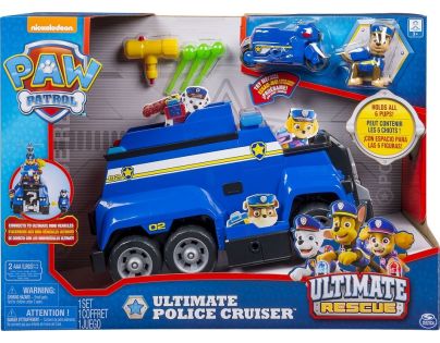 Spin Master Paw Patrol Velký Policejní vůz s efekty a motorkou