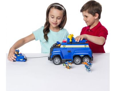 Spin Master Paw Patrol Velký Policejní vůz s efekty a motorkou