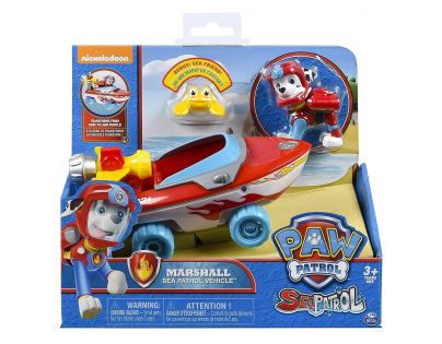 Spin Master Paw Patrol základní auta Sea Patrol Marshall červený člun