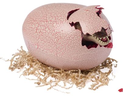Spin Master Primal Hatch dino interaktivní T-Rex líhnoucí se z vejce šedý