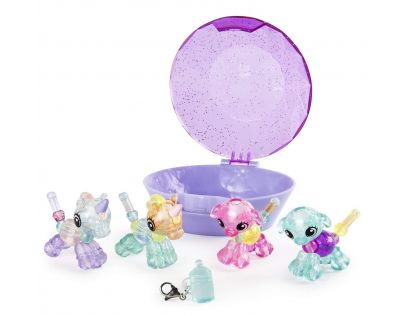 Spin Master Twisty Petz zvířátka a náramky miminka čtyřbalení fialový drahokam