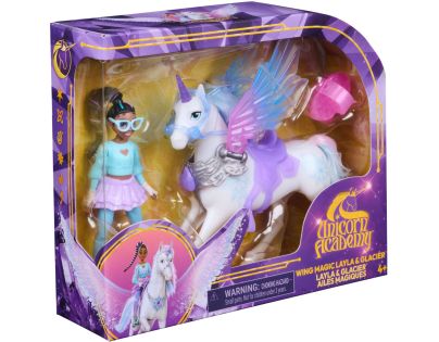 Spin Master Unicorn academy kouzelná křídla glacier & layla 11cm