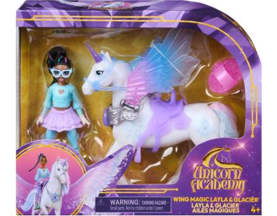 Spin Master Unicorn academy kouzelná křídla glacier & layla 11cm
