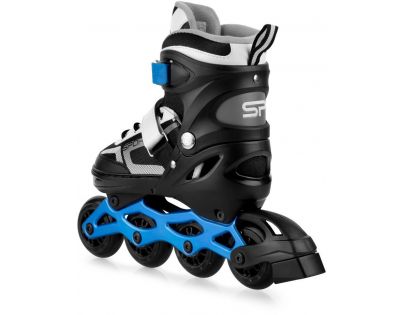 Spokey Burnish Kolečkové brusle regulovatelné ABEC7 Carbon černomodré vel. 34-38