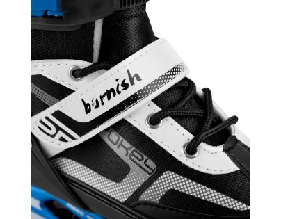 Spokey Burnish Kolečkové brusle regulovatelné ABEC7 Carbon černomodré vel. 34-38