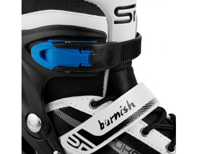Spokey Burnish Kolečkové brusle regulovatelné ABEC7 Carbon černomodré vel. 34-38