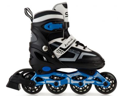 Spokey Burnish Kolečkové brusle regulovatelné ABEC7 Carbon černomodré vel. 34-38