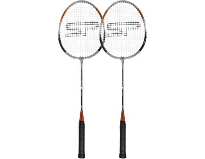 Spokey Fit One II Sada na badminton 2 rakety oranžová-šedá