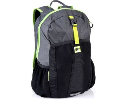 Spokey HIidden Peak Batoh skládací šedočerný s neon zipem 18 l