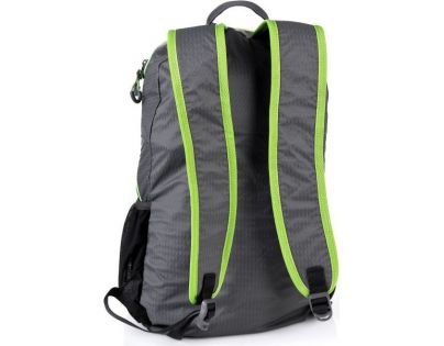 Spokey HIidden Peak Batoh skládací šedočerný s neon zipem 18 l