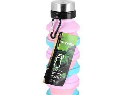 Spokey Jump Skládací silikonová láhev, 0,55 l