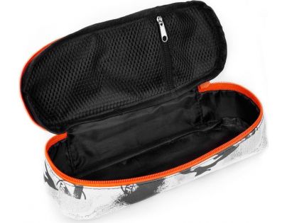 Spokey Nerf Chest Školní pouzdro černooranžové