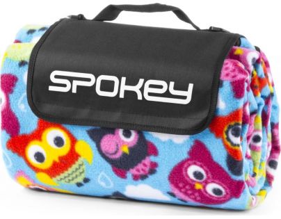 Spokey Picnic Owl Pikniková deka s popruhem 180 x 210 cm