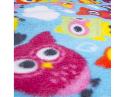 Spokey Picnic Owl Pikniková deka s popruhem 180 x 210 cm
