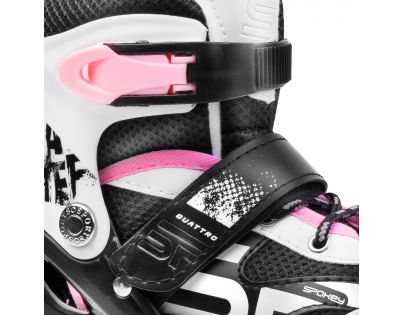 Spokey Quattro 4 v 1 Brusle černorůžové regulovatelné vel. 34 - 37