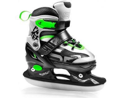 Spokey Quattro 4 v 1 Brusle černozelené regulovatelné vel. 30-33