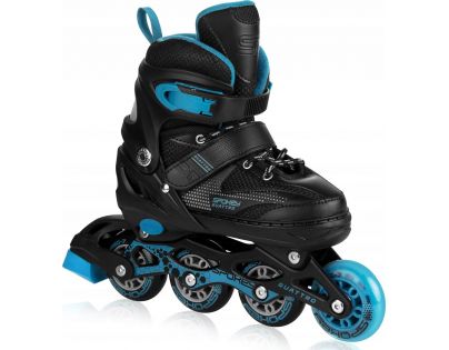 Spokey Quattro 4 v 1 Brusle regulovatelné černomodré vel. 30 - 33