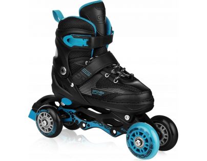 Spokey Quattro 4 v 1 Brusle regulovatelné černomodré vel. 30 - 33