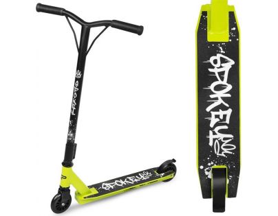 Spokey Revert Basic Koloběžka freestyle, kolečka 100 mm, limeta