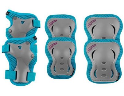 Spokey SHIELD 3-dílná sada dětských chráničů tyrkysové velikost S