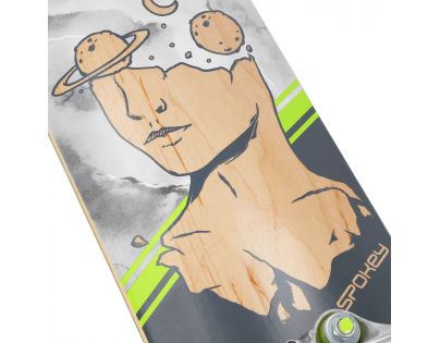 Spokey Skalle II Skateboard šedý