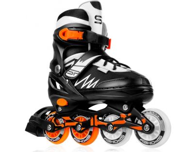 Spokey Tony Kolečkové brusle černooranžové ABEC7 Carbon vel. 34-38